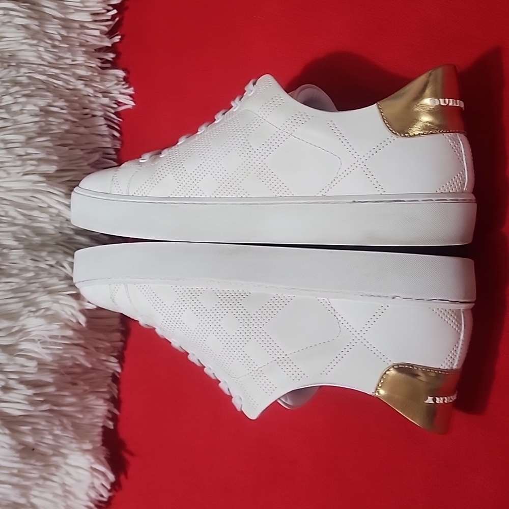 Burberry White Westford Check Sneakers - Picture 6 of 12
